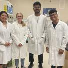 Forensic Science students pose for a photo in the lab