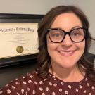 headshot of UC Davis CPE Accounting Program grad Melissa Hall poses with her certificate
