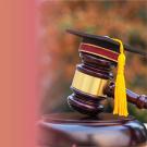 gavel with grad hat